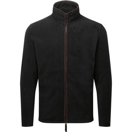 Premier Heren Artisan Fleece Jas (Zwart/Bruin)