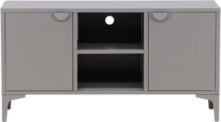 Piring TV-meubel 2 deuren 1 plank lichtgrijs.