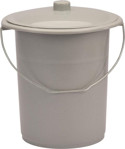 Toiletemmer Draagbaar met Deksel - 12,5L - H 30cm - Ø 24cm