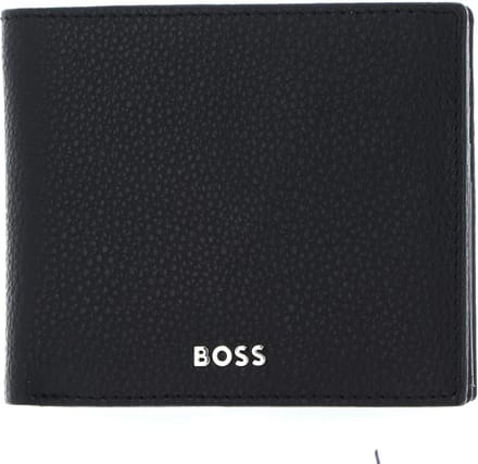 HUGO BOSS Leren Portemonnee Classic Grained Wallet Black Zwart