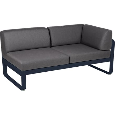 Fermob BELLEVIE hoekmodule rechts - 92 abyssblauw - A3 grafietgrijs