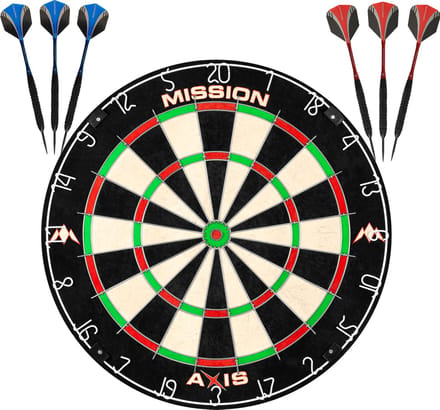 ABC Darts - Axis Tri Wedstrijd Dartbord Compleet Met 2 Sets Dartpijlen