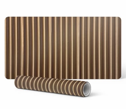 Antislip beschermmat voor op het bureau met metallic strepenprint, 90x45 cm