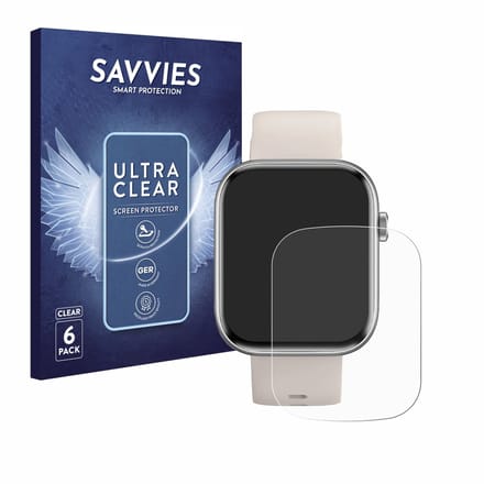 Savvies - Screenprotector voor RAYOFI Smartwatch 1.93" - Folie Beschermfolie transparant 6 Stuks