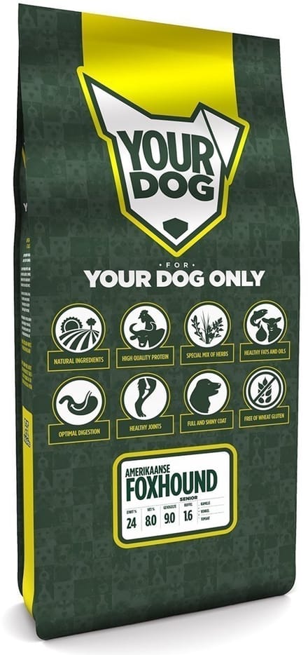 Yourdog Amerikaanse foxhound - Hondenbrokken - Senior - 12 kg