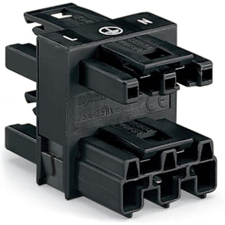 WAGO WINSTA MIDI 3-Weg Verdeelconnector 3-Poorts Zwart - 770-607