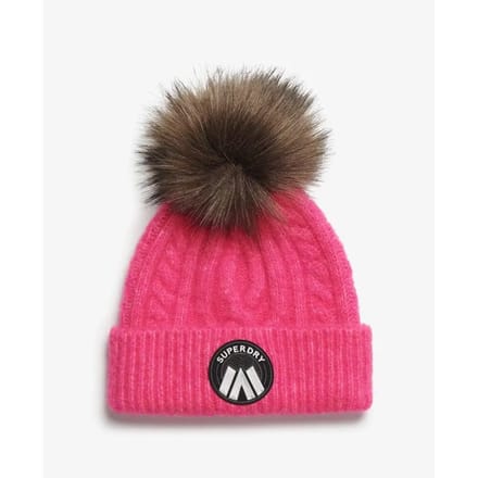 Superdry Cable Luxe Muts Roze