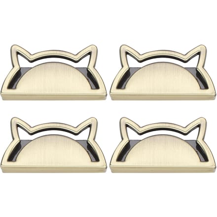 4 Set Metalen Decoratieve Gesp Katclip Stopper Lederwaren Bagage Jeans DIY AccessoiresBrons beige