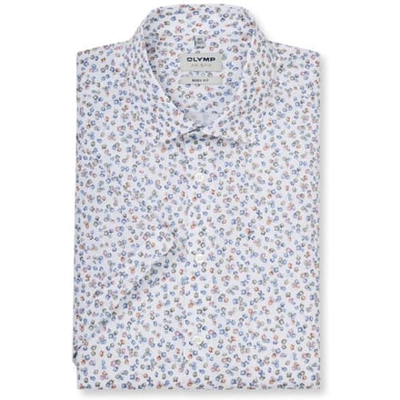 slim fit vrijetijdsoverhemd met florale all-over print