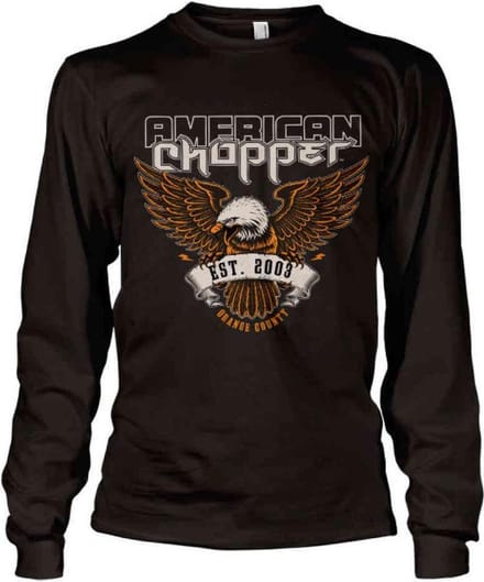 American Chopper Longsleeve shirt -M- Orange County Zwart