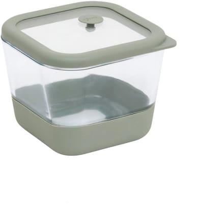 Siliglass vierkante bewaardoos 0,8 l, grijs