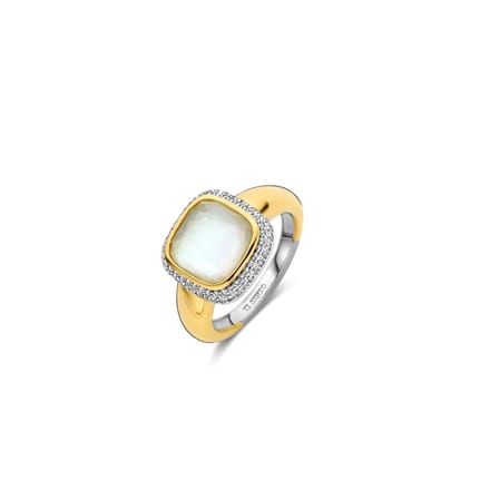 TI SENTO Dames Ring - 925 zilver - Parelmoer - Maat 17.75 mm / maat 56 - 12330MW