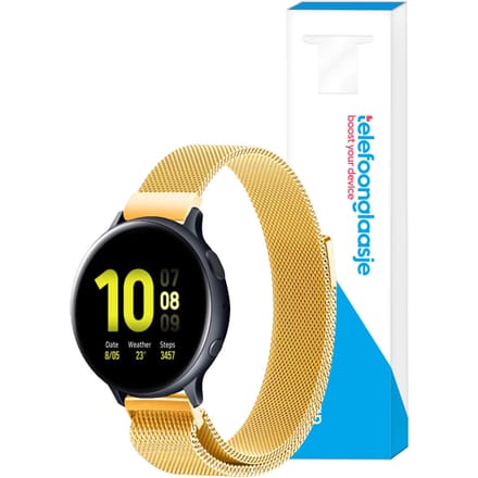 Milanees smartwatch bandje – Goud 20mm - Universeel