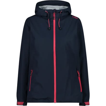 Cmp Regenjas Fix Hood Dames Polyester Navy/rood  Maat 38