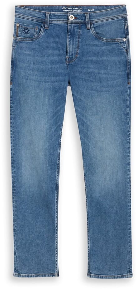 Tom Tailor - TTMARVIN STRAIGHT-jeans met superstretch - Maat 29/32 - mid stone bright blue denim