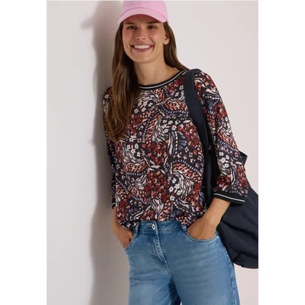 Blouse met 3/4-mouwen en print