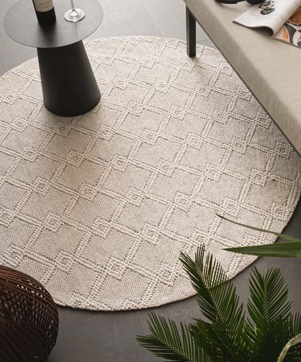 Buitenkleed rond - Var wit 100