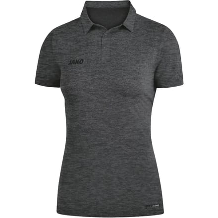 Jako Premium Basics Polo Dames - Antraciet Gemeleerd | Maat: 34
