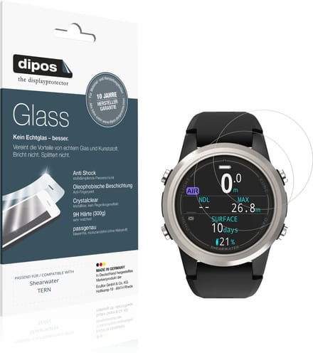 dipos – 2x Pantserfolie geschikt voor Shearwater TERN | 9H Screenprotector