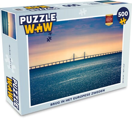Puzzel Brug in het Europese Zweden - Legpuzzel - Puzzel 500 stukjes
