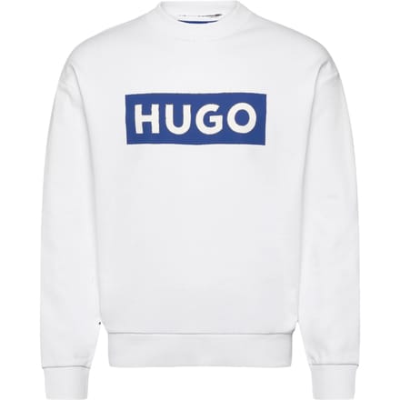 Hugo Heren Sweatshirt met Ronde Hals en Logo (Wit)