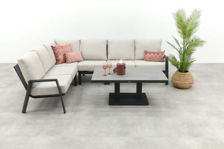 Lagos/Milford loungeset - met verstelbare tafel - links & rechts
