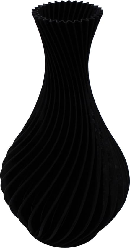 Rome Vaas Zwart | 32cm | Woonaccessoires | Home Deco | Binnen Decoratie - Professionele 3D Print