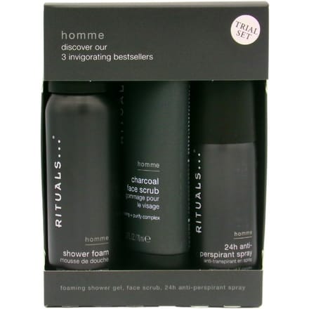 Rituals Homme Coffret Homme Mousse de Douche 50 + Déodorant 50 + Gommage Visage 70 (8719134185249)