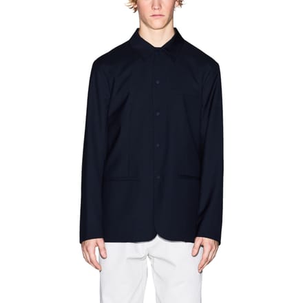 Marineblauwe Blazer met Knopsluiting Jacket