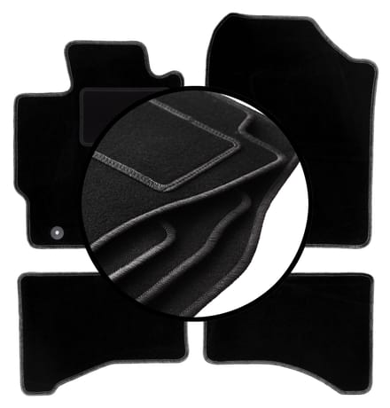 Set veloursmatten voor: Toyota Yaris III FL hatchback (2017-2020)