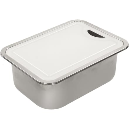 Évier de VR Acier Inoxydable de Grade 304 Évier de Cuisine Lave-Mains Kit avec Planche à Découper en Acrylique white
