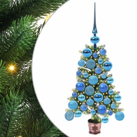 vidaXL - Kerstboom - met - 150 - LED - met - standaard - Groen - 65 - cm - PE