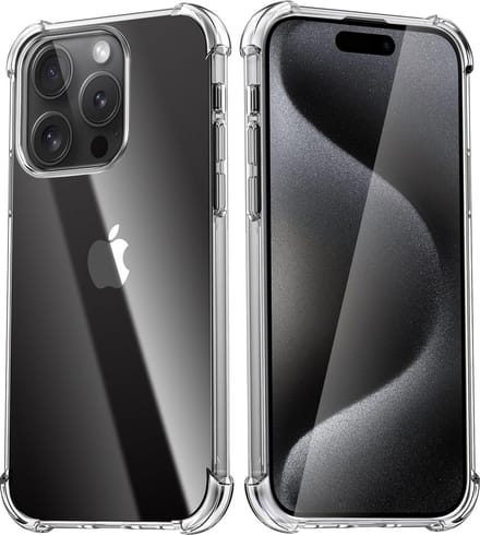 Shockproof Soft TPU hoesje transparant Silicone Case - Geschikt voor: iPhone 15 Pro Max