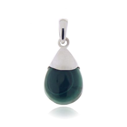 SilverGems Zilveren hanger met Malachiet edelsteen