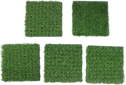 Kunstgrastegels - Kunstgrasmatten Groene tegels - Terras decoreren - Zelfdrenkend ontwerp - 30 x 30 cm - Groen