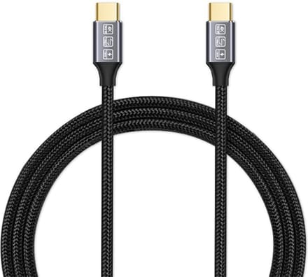 usb c naar usb c kabel 1M PD100W - Data Synchronisatie type C naar type C Kabel - 20Gps Data Transfer - Gevlochten USB C Kabel 4K 60Hz Zwart