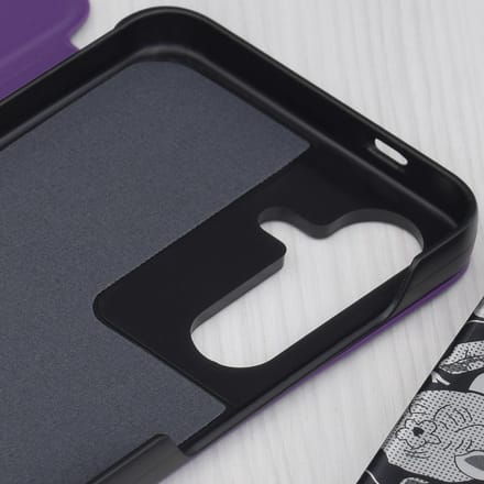 Hoesje geschikt voor Samsung Galaxy S25 - Techsuit eFold Book Case - Paars