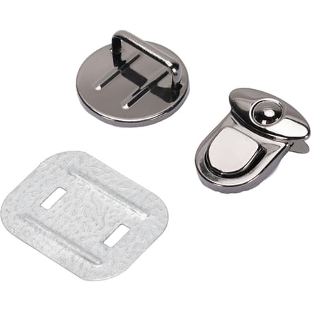10 Sets Druksluiting Zilver Zwart 25mm Breed Eendenbekslot met 30x39mm Basisplaat voor gray