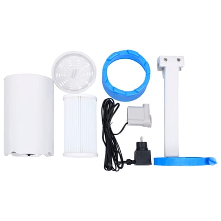 vidaXL - Zwembadskimmer - hangend - en - pomp - met - adapter - 16 - cm - kunststof
