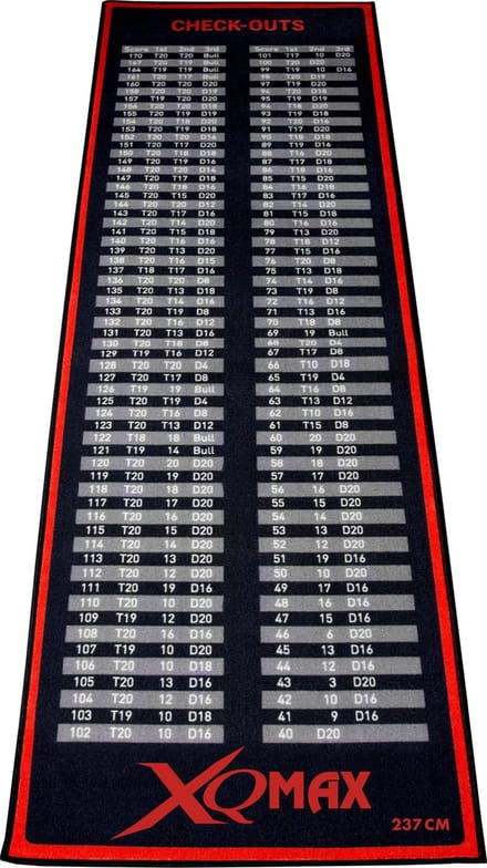 XQMax Dartmat Rood Checkout