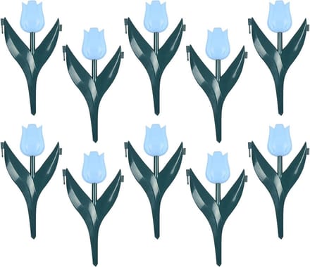 Tuinrand Afscheiding - Bloembed Omheining - Tuin Indeling - Decoratieve Bloemdetails - 10 Stuks - Blauw