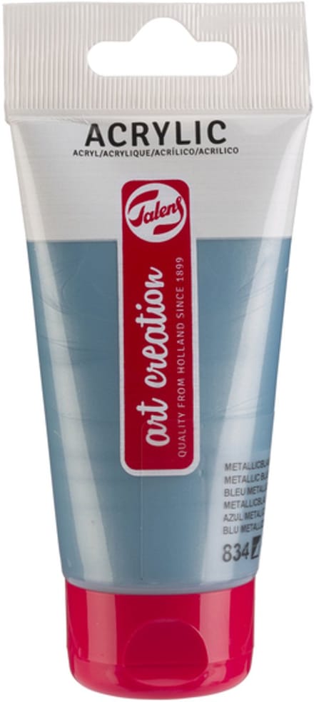 Acrylverf tac 834 metallicblauw tube 75ml | 3 stuks
