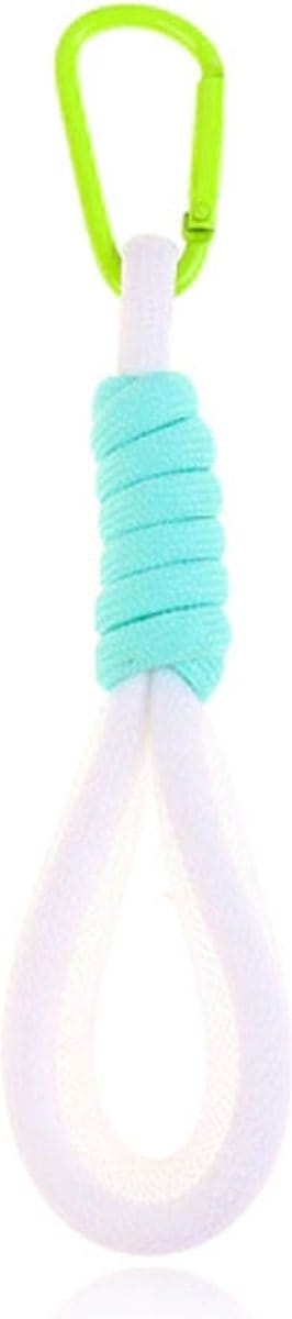 Sleutelhanger/Telefoonkoord met Handige Gesp - Wit & Fel Blauw