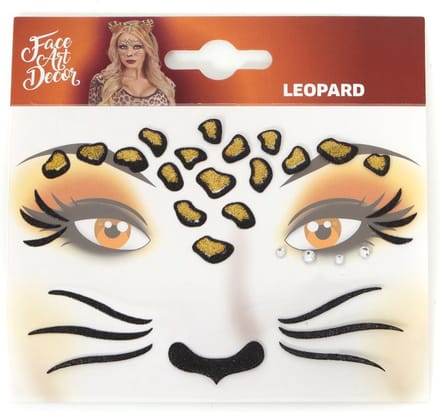 Gezicht tattoo sticker panter