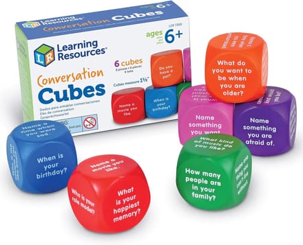Gesprek Cube Set van 6 - Creatieve Prater voor het Stimuleren van Communicatie en Luistervaardigheden