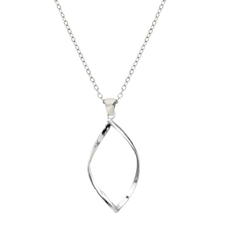 Ketting -Single -Twist zilverkleur 45 cm- Charme Bijoux
