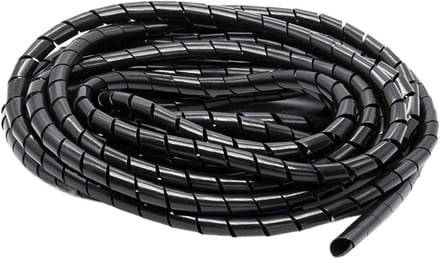 Spiraalslang Kabelbeschermer - Wikkelband Snoer - Kabel Organisatie - Flexibel Polyethyleen - 3 Meter - Zwart Wit