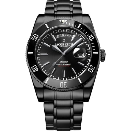 Jacob Zech - Heren Horloge Athena - Zwart