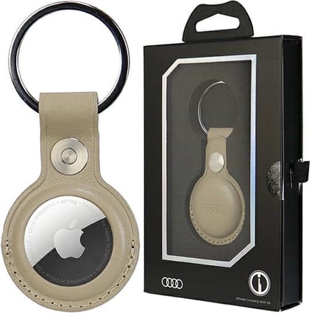 Audi - AirTag-hoes - van synthetisch leer - beige