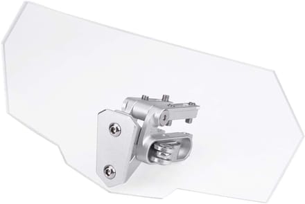 Motorcycle Windshield Universal Adjustable Transparent Motorcycle Windshield Windshield Front, transparent/silver, Modern